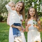 マタニティでもお嬢様？日傘が似合うおしゃれなレースワンピース