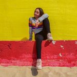 マタニティママをスポーティに!裏起毛ボーダービッグTシャツ