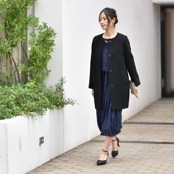 Pearls パールズ 授乳服 マタニティ ワンピース フォーマル レース プリーツ ロング