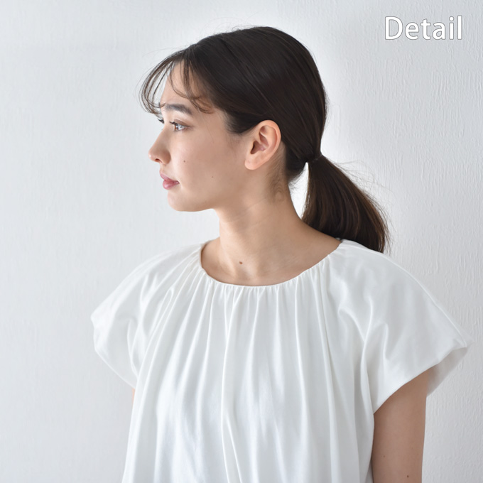 日本製 授乳服 フレンチ フレンチスリーブ 半袖 夏 マタニティ トップス Tシャツ チュニック 丸首 授乳口付き フロントギャザー インナー カットソー 春夏 おしゃれ 可愛い 授乳ケープ一体型 妊婦服 妊婦 Pearls パールズ