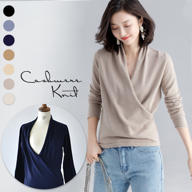 Pearls パールズ 授乳服 冬 トップス ニット カシュクール マタニティ 長袖 暖か オフィス