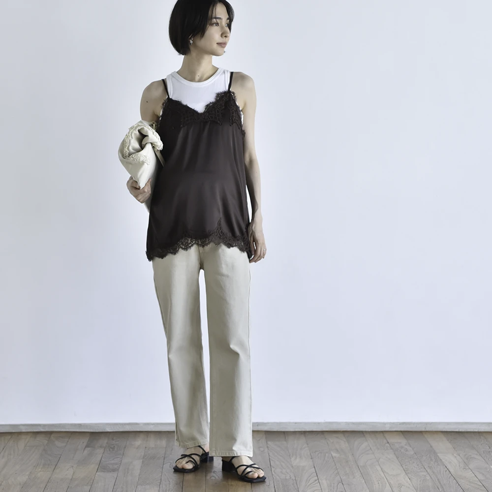 マタニティ デニム ヴィンテージ加工 デニムパンツ ストレートデニム パンツ マタニティパンツ カジュアル Pearls パールズ