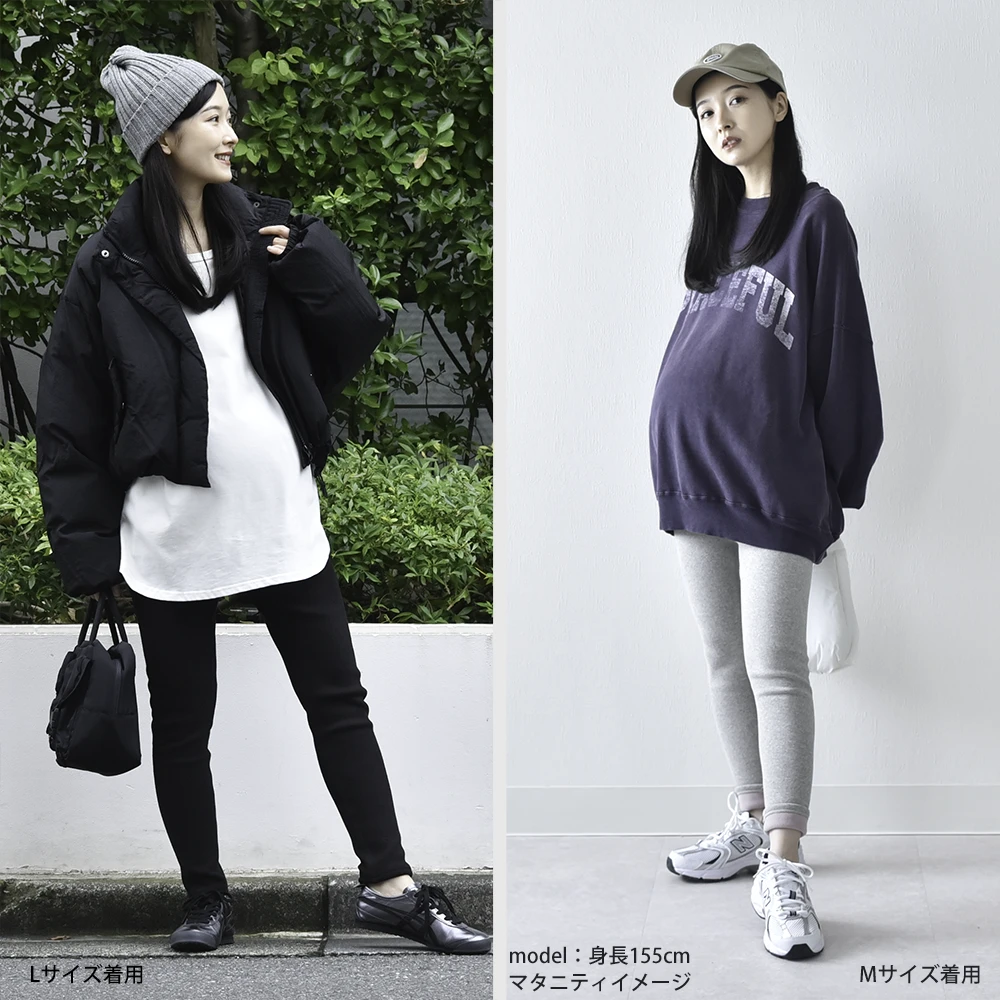 マタニティ パンツ レギンス 裏起毛 ボア 暖かい あったか ヒート イージー らくちん Pearls パールズ