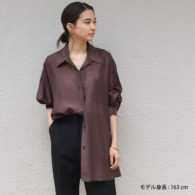 【セット販売】 授乳服 ブラウス トップス シャツ シアー ベアトップ キャミソール セット 冷房対策 サテン 長袖 白 緑 モカ ピンク 春 夏 オシャレ おしゃれ 可愛い かわいい 涼しい パールズ Pearls