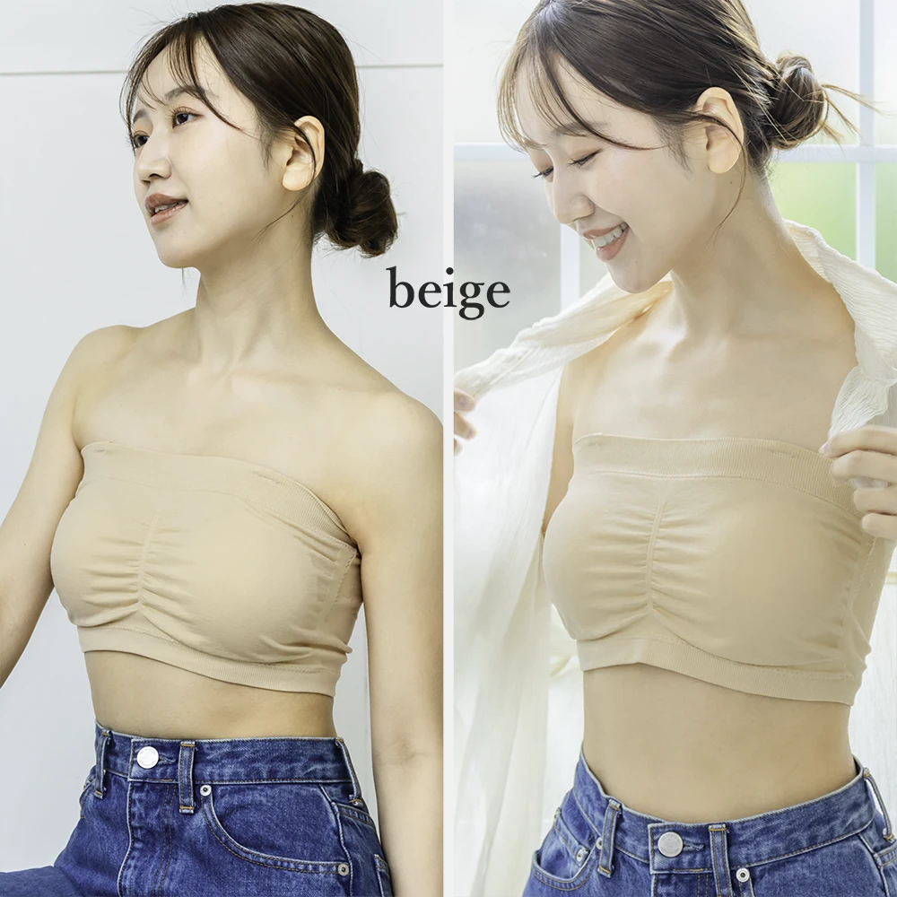 授乳ブラ レディース チューブトップブラ ベアトップ 肩紐ストラップ 取り外し可能 下着 パッドあり インナー Pearls パールズ
